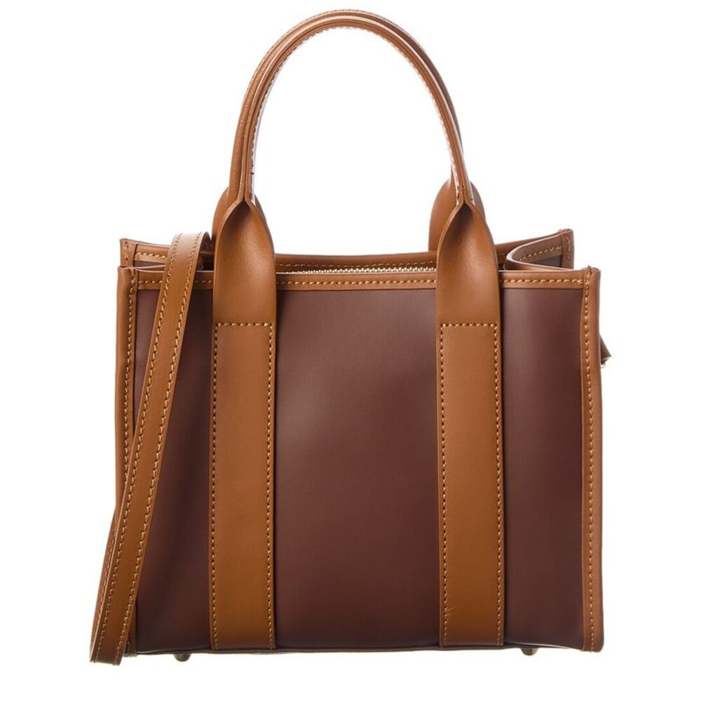 Italian Leather Top Handle Bag, Brown
